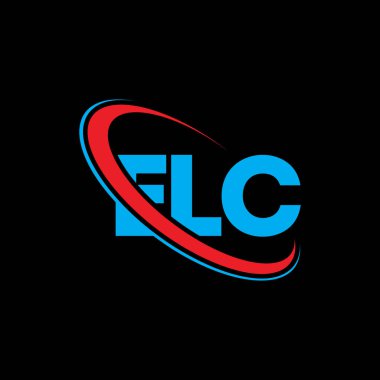ELC logosu. ELC mektubu. ELC mektup logosu tasarımı. Çember ve büyük harfli monogram logosuyla birleştirilmiş ELC logosu. Teknoloji, iş ve emlak markası için ELC tipografisi.
