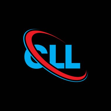 CLL logosu. Mektup. CLL harf logosu tasarımı. Çember ve büyük harfli monogram logosuyla birleştirilmiş CLL logosu. Teknoloji, iş ve emlak markası için CLL tipografisi.