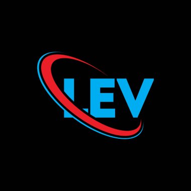 LEV logosu. LEV mektubu. LEV harf logosu tasarımı. Çember ve büyük harfli monogram logosuyla birleştirilmiş LEV logosu. Teknoloji, iş ve emlak markası için LEV tipografisi.