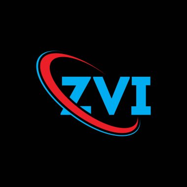 ZVI logosu. ZVI harfi. ZVI harf logosu tasarımı. Çember ve büyük harfli monogram logosuna bağlı baş harfler ZVI logosu. Teknoloji, iş ve emlak markası için ZVI tipografisi.