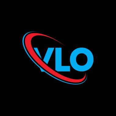 VLO logosu. VLO mektubu. VLO harf logosu tasarımı. Çember ve büyük harfli monogram logosuna bağlı baş harfler VLO logosu. Teknoloji, iş ve emlak markası için VLO tipografisi.