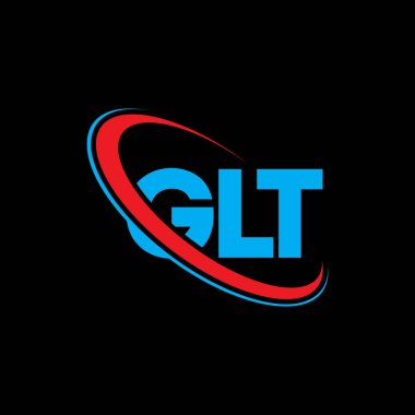 GLT logosu. GLT harfi. GLT harf logosu tasarımı. Çember ve büyük harfli monogram logosuyla birleştirilmiş GLT logosu. Teknoloji, iş ve emlak markası için GLT tipografisi.