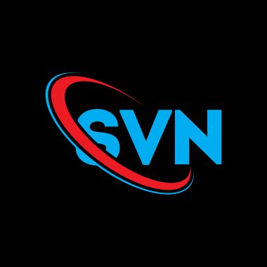 SVN logosu. SVN mektubu. SVN harf logosu tasarımı. Çember ve büyük harfli monogram logosuna bağlı baş harfler SVN logosu. Teknoloji, iş ve emlak markası için SVN tipografisi.