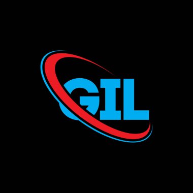 GIL logosu. GL mektubu. GIL harf logosu tasarımı. Çember ve büyük harfli monogram logosuyla birleştirilmiş GIL logosu. Teknoloji, iş ve emlak markası için GIL tipografisi.