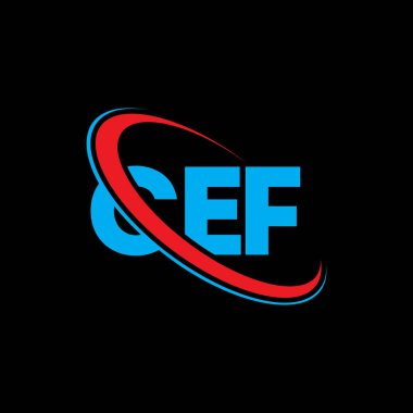 CEF logosu. CEF mektubu. CEF mektup logosu tasarımı. Çember ve büyük harfli monogram logosuna bağlı CEF logosu. Teknoloji, iş ve emlak markası için CEF tipografisi.