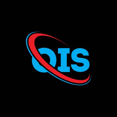 OIS logosu. OIS mektubu. OIS mektup logosu tasarımı. Çember ve büyük harfli monogram logosuna bağlı OIS logosu. Teknoloji, iş ve emlak markası için OIS tipografisi.