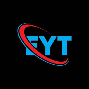 EYT logosu. EYT mektubu. EYT harf logosu tasarımı. Çember ve büyük harfli monogram logosuyla EYT logosunun baş harfleri. Teknoloji, iş ve emlak markası için EYT tipografisi.