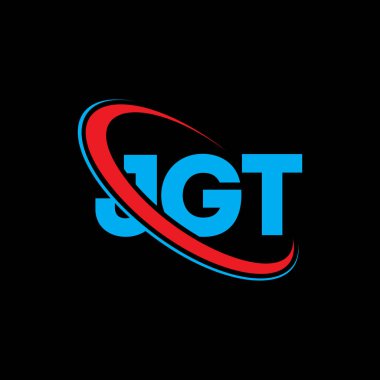 JGT logosu. JGT mektubu. JGT harf logosu tasarımı. Çember ve büyük harfli monogram logosuna bağlı baş harfler JGT logosu. Teknoloji, iş ve emlak markası için JGT tipografisi.