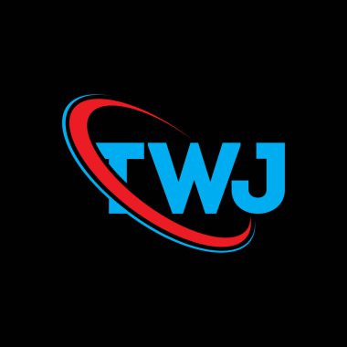 TWJ logosu. TWJ mektubu. TWJ harf logosu tasarımı. Çember ve büyük harfli monogram logosuna bağlı TWJ logosu. Teknoloji, iş ve emlak markası için TWJ tipografisi.