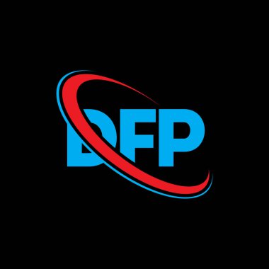 Çocuk Esirgeme Logosu. Çocuk Esirgeme mektubu. DFP mektup logosu tasarımı. Çember ve büyük harfli monogram logosuna bağlı DFP logosu. Teknoloji, iş ve emlak markası için DFP tipografisi.