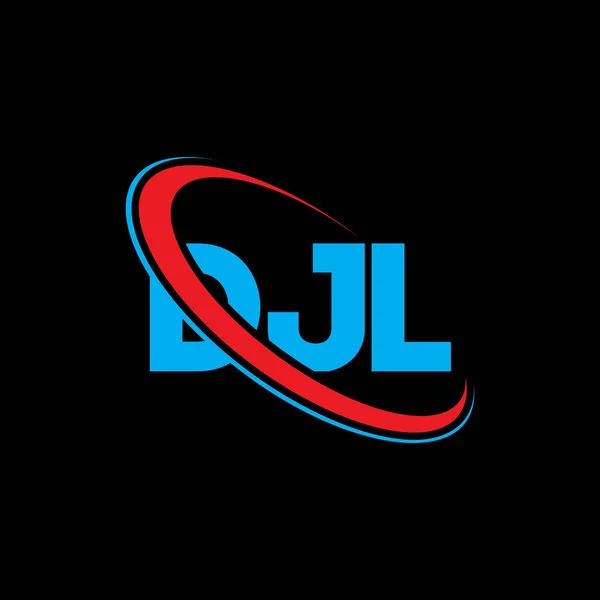 Logo List Projekt Logo Litery Djl Inicjały Logo Djl Związane — Wektor stockowy