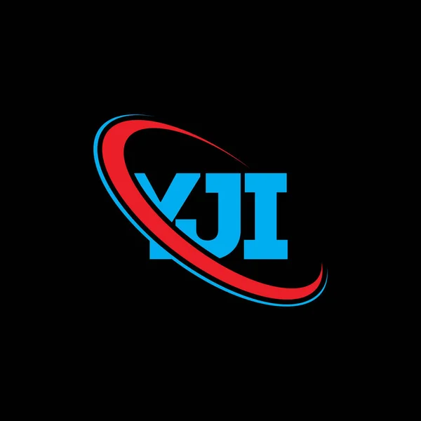 Yji Logotyp Brev Yji Brev Logotyp Design Initialer Yji Logotyp — Stock vektor