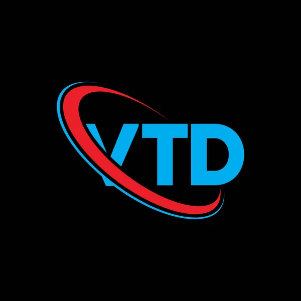 Logotipo Vtd Carta Vtd Diseño Del Logotipo Letra Vtd Inicial — Archivo Imágenes Vectoriales