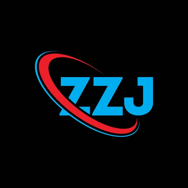 Zzjロゴ Zzjの手紙 Zzjの文字ロゴデザイン 初期のZzjロゴはサークルロゴと大文字のモノグラムロゴとリンクされています Zzjタイポグラフィ テクノロジー ビジネス 不動産ブランドのためのタイポグラフィ — ストックベクタ