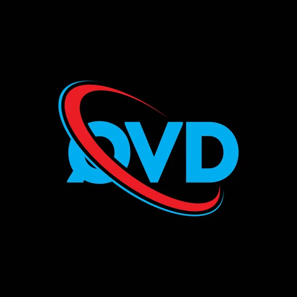 Logo Qvd Carta Qvd Diseño Del Logotipo Letra Qvd Logotipo — Archivo Imágenes Vectoriales