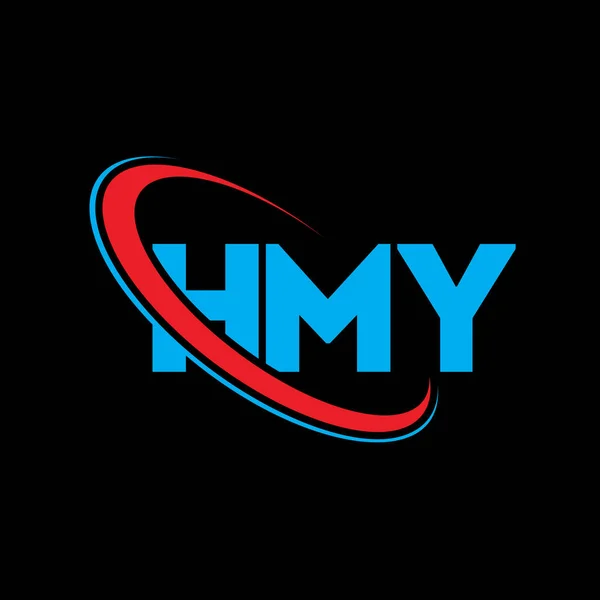 Logo Hmy Lettre Hmy Lettre Logo Design Initiales Logo Hmy — Image vectorielle