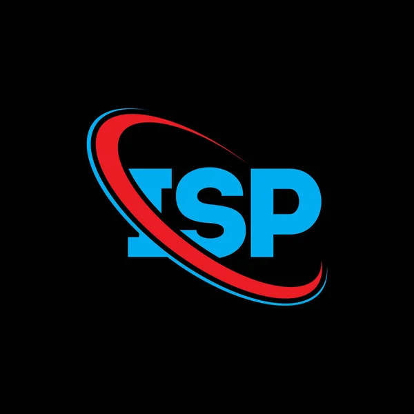 Isp Logotyp Ett Isp Brev Utformning Isp Logotyp Initialer Isp — Stock vektor