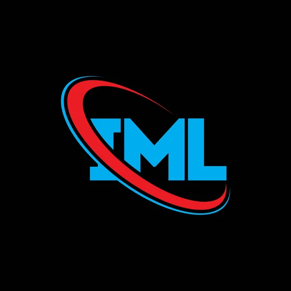Logo Iml Lettre Iml Logo Lettre Iml Design Initiales Logo — Image vectorielle