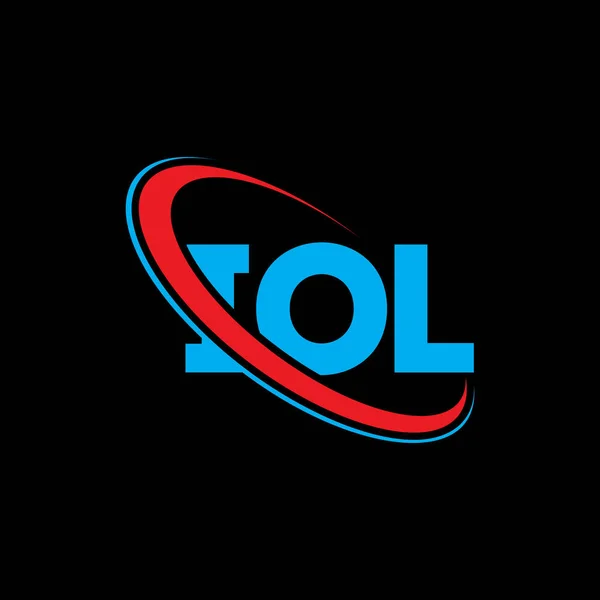 Iol Logotyp Iol Brev Utformning Iol Logotyp Initialer Iol Logotyp — Stock vektor