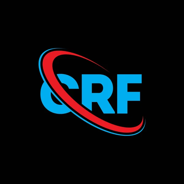 Crf Logo Crf Brief Crf Letter Logo Ontwerp Initialen Crf — Stockvector