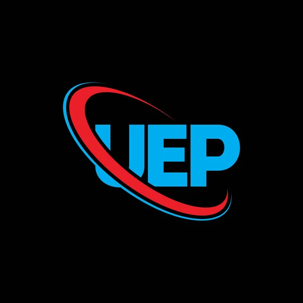 Uep Logotyp Uep Brev Utformning Uep Logotyp Initialer Uep Logotyp — Stock vektor