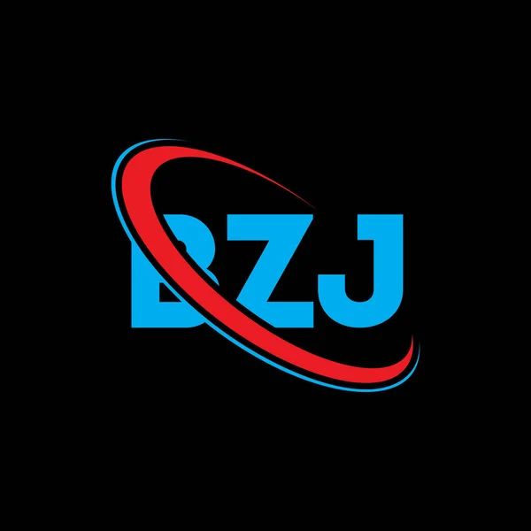 Bzjロゴ Bzj手紙 Bzjレターロゴデザイン 初期のBzjロゴは 円と大文字のモノグラムロゴにリンクされています ビジネス 不動産ブランドのためのBzjタイポグラフィ — ストックベクタ