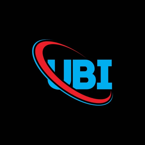 Ubi Logotyp Ubi Brev Ubi Brev Logotyp Design Initialer Ubi — Stock vektor