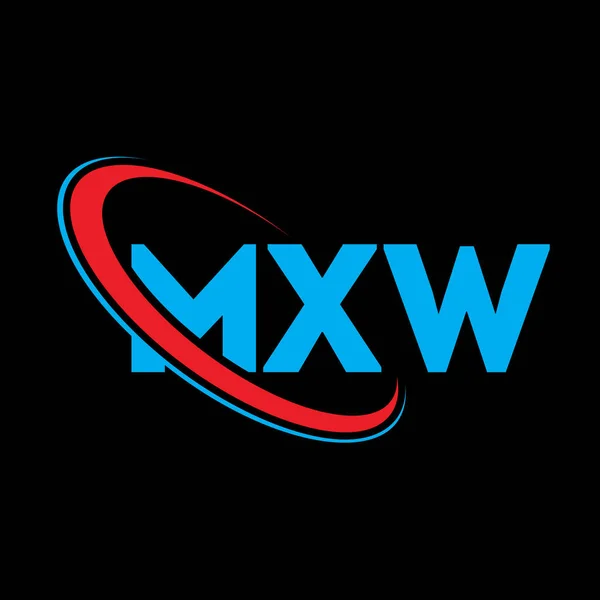 Logo Mxw Lettera Mxw Logo Lettera Mxw Design Iniziali Logo — Vettoriale Stock
