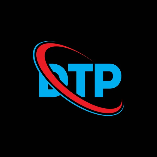 Logo Dtp Lettre Dtp Dtp Lettre Logo Design Initiales Logo — Image vectorielle