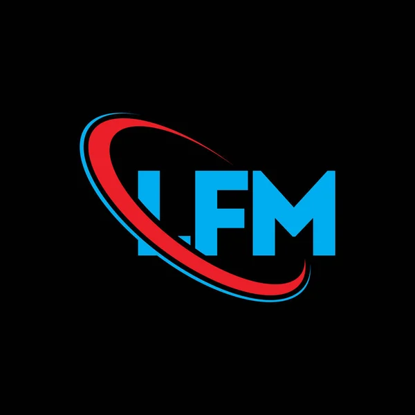 Lfm Logo Lfm Brief Lfm Letter Logo Ontwerp Initialen Lfm — Stockvector
