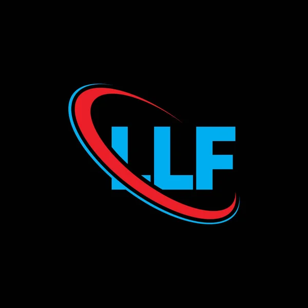 Llf Llf Llf 디자인 Llf 로고는 대문자 로고와 연결되어 비즈니스 — 스톡 벡터