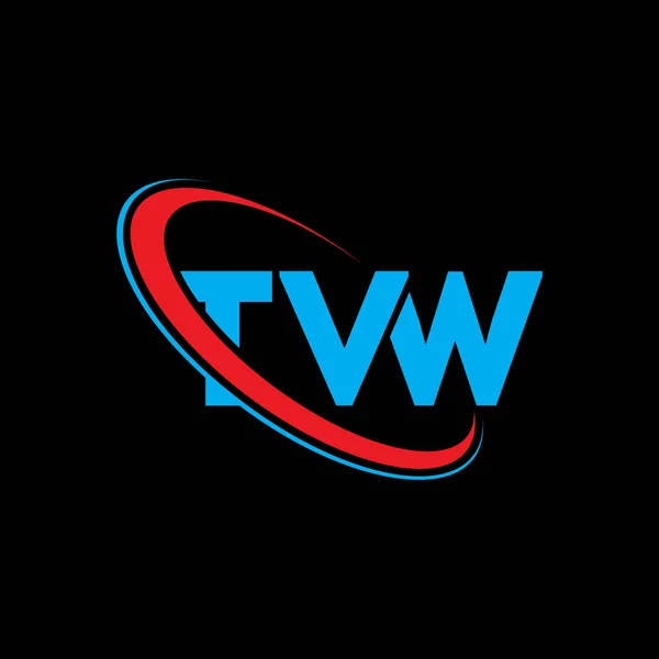 Tvw Logó Tvw Levél Tvw Betűlogó Tervezés Kezdeményezések Tvw Logó — Stock Vector