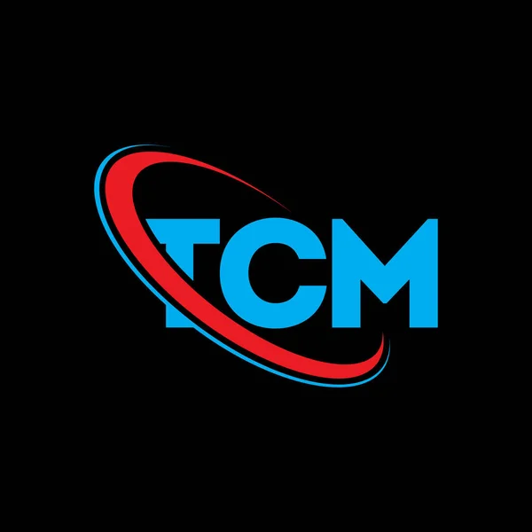 Tcm Logotypen Tcm Brev Design Tcm Bokstavslogotypen Initialer Tcm Logotyp — Stock vektor
