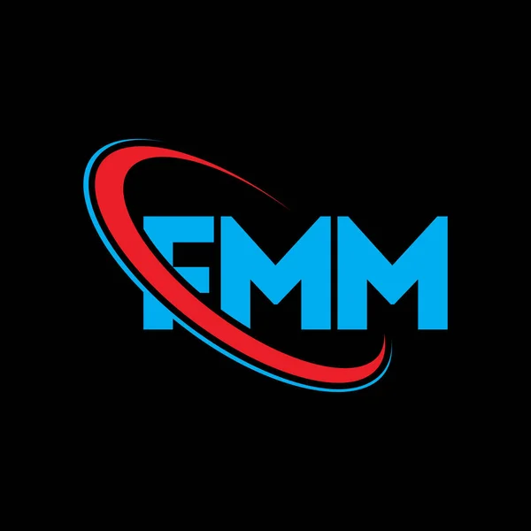 Logo Fmm Surat Fmm Desain Logo Huruf Fmm Inisial Fmm - Stok Vektor
