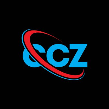 CCZ logosu. CCZ mektubu. CCZ harf logosu tasarımı. Çember ve büyük harfli monogram logosuna bağlı baş harfler CCZ logosu. Teknoloji, iş ve emlak markası için CCZ tipografisi.