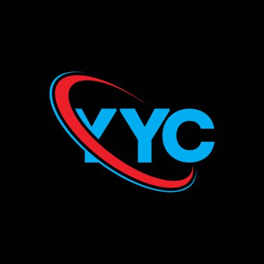 YYC logosu. YYC mektubu. YYC harf logosu tasarımı. Çember ve büyük harfli monogram logosuna bağlı YYC logosu. YYC teknoloji, iş ve gayrimenkul markası tipografisi.