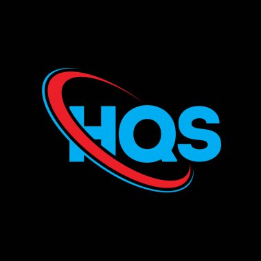 HQS logosu. HQS mektubu. HQS harf logosu tasarımı. Çember ve büyük harfli monogram logosuyla HQS logosunun baş harfleri. Teknoloji, iş ve emlak markaları için HQS tipografisi.