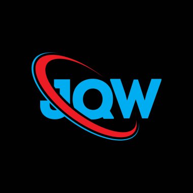 JQW logosu. JQW mektubu. JQW harf logosu tasarımı. Çember ve büyük harfli monogram logosuna bağlı baş harfler JQW logosu. Teknoloji, iş ve emlak markası için JQW tipografisi.