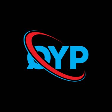 QYP logosu. QYP mektubu. QYP harf logosu tasarımı. Çember ve büyük harfli monogram logosuna bağlı QYP logosu. Teknoloji, iş ve emlak markası için QYP tipografisi.