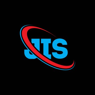 JIS logosu. JIS mektubu. JIS mektup logosu tasarımı. Çember ve büyük harfli monogram logosuna bağlı baş harfler JIS logosu. Teknoloji, iş ve emlak markası için JIS tipografisi.