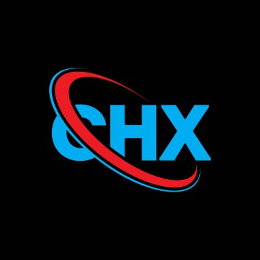 CHX logosu. CHX mektubu. CHX mektup logosu tasarımı. Çember ve büyük harfli monogram logosuna bağlı CHX logosu. Teknoloji, iş ve emlak markası için CHX tipografisi.