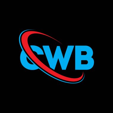 CWB logosu. CWB mektubu. CWB harfi logo tasarımı. Çember ve büyük harfli monogram logosuyla birleştirilmiş CWB logosu. Teknoloji, iş ve emlak markası için CWB tipografisi.