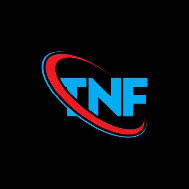 TNF logosu. TNF mektubu. TNF harf logosu tasarımı. Çember ve büyük harfli monogram logosuna bağlı TNF logosu. Teknoloji, iş ve emlak markası için TNF tipografisi.