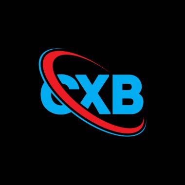 CXB logosu. CXB harfi. CXB harfli logo tasarımı. Çember ve büyük harfli monogram logosuna bağlı baş harfler. Teknoloji, iş ve emlak markası için CXB tipografisi.