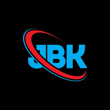 JBK logosu. JBK mektubu. JBK mektup logosu tasarımı. Çember ve büyük harfli monogram logosuyla birleştirilmiş JBK logosu. Teknoloji, iş ve emlak markası için JBK tipografisi.