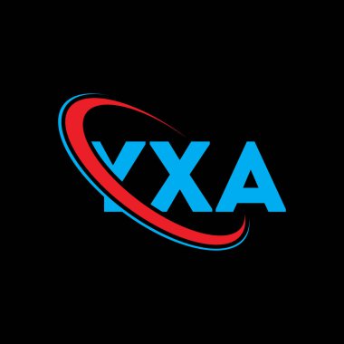 YXA logosu. YXA harfi. YXA harf logosu tasarımı. Çember ve büyük harfli monogram logosuna bağlı baş harfler YXA logosu. Teknoloji, iş ve emlak markası için YXA tipografisi.