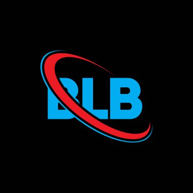 BLB logosu. BLB mektubu. BLB harfli logo tasarımı. Çember ve büyük harfli monogram logosuyla birleştirilmiş BLB logosu. Teknoloji, iş ve emlak markası için BLB tipografisi.