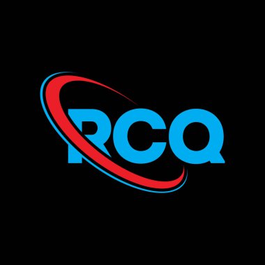 RCQ logosu. RCQ mektubu. RCQ harf logosu tasarımı. Çember ve büyük harfli monogram logosuna bağlı baş harfler RCQ logosu. Teknoloji, iş ve emlak markası için RCQ tipografisi.