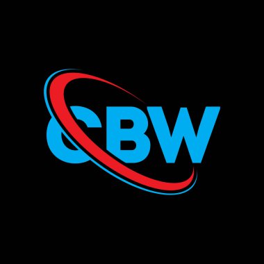 CBW logosu. CBW mektubu. CBW harf logosu tasarımı. Çember ve büyük harfli monogram logosuyla birleştirilmiş CBW logosu. Teknoloji, iş ve emlak markası için CBW tipografisi.