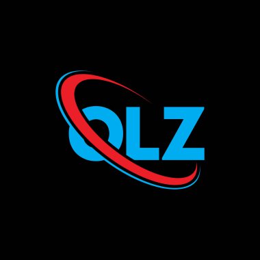 OLZ logosu. OLZ harfi. OLZ harf logosu tasarımı. Çember ve büyük harfli monogram logosuna bağlı OLZ logosu. Teknoloji, iş ve emlak markası OLZ tipografisi.